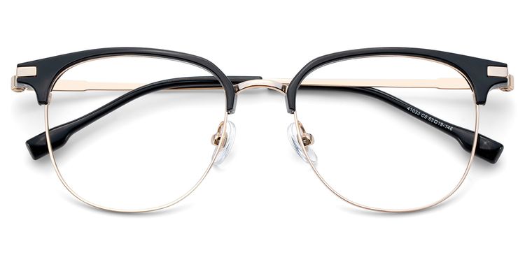 Naranjo Browline Black Glasses