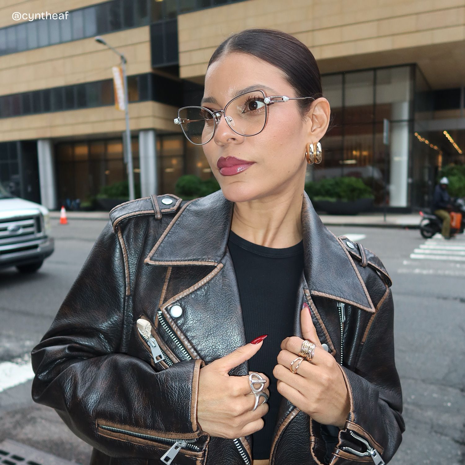 Gaga Eyeglasses in Cat Eye Sliver Frame | ZEELOOL UK8