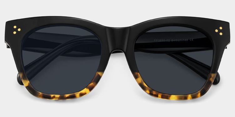 Tandy Rectangle Tortoise Sunglasses