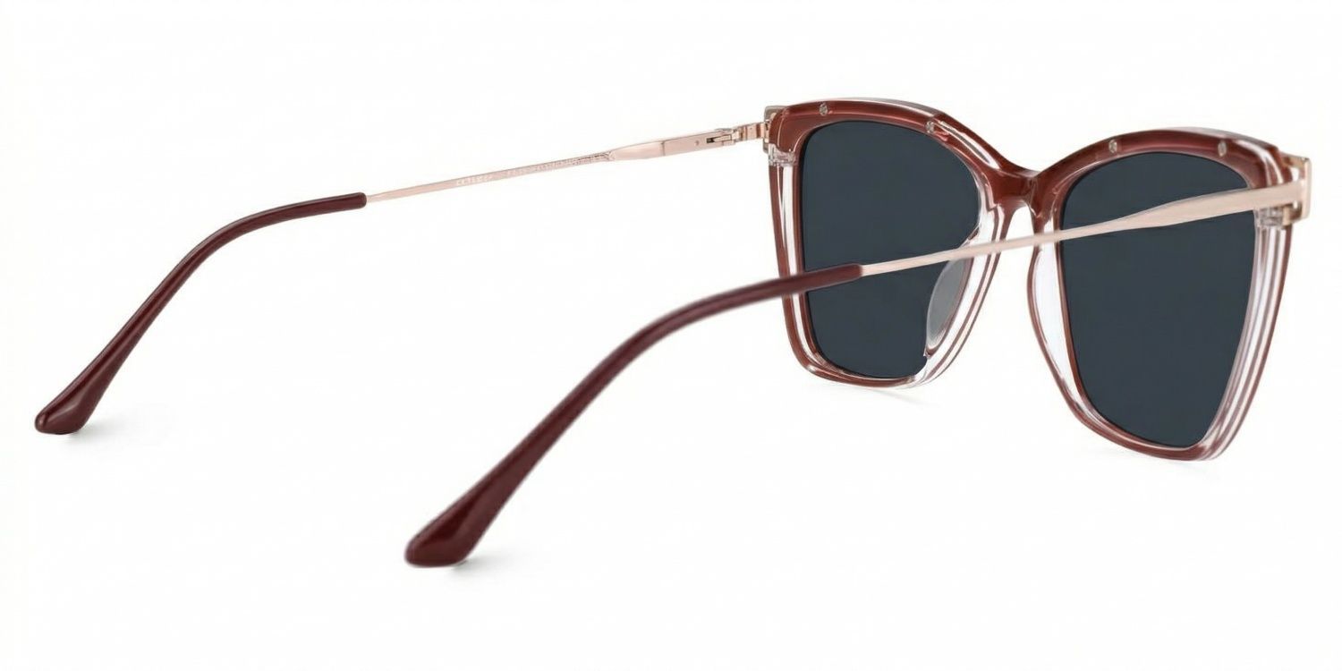 Krystle Square Red Eyeglasses and Clear Frames3