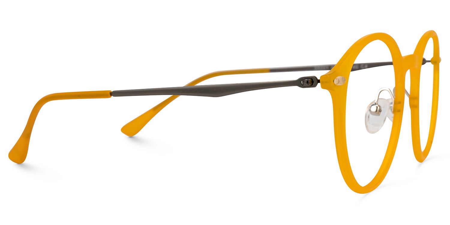 Dolores Round Yellow Glasses | ZEELOOL UK2