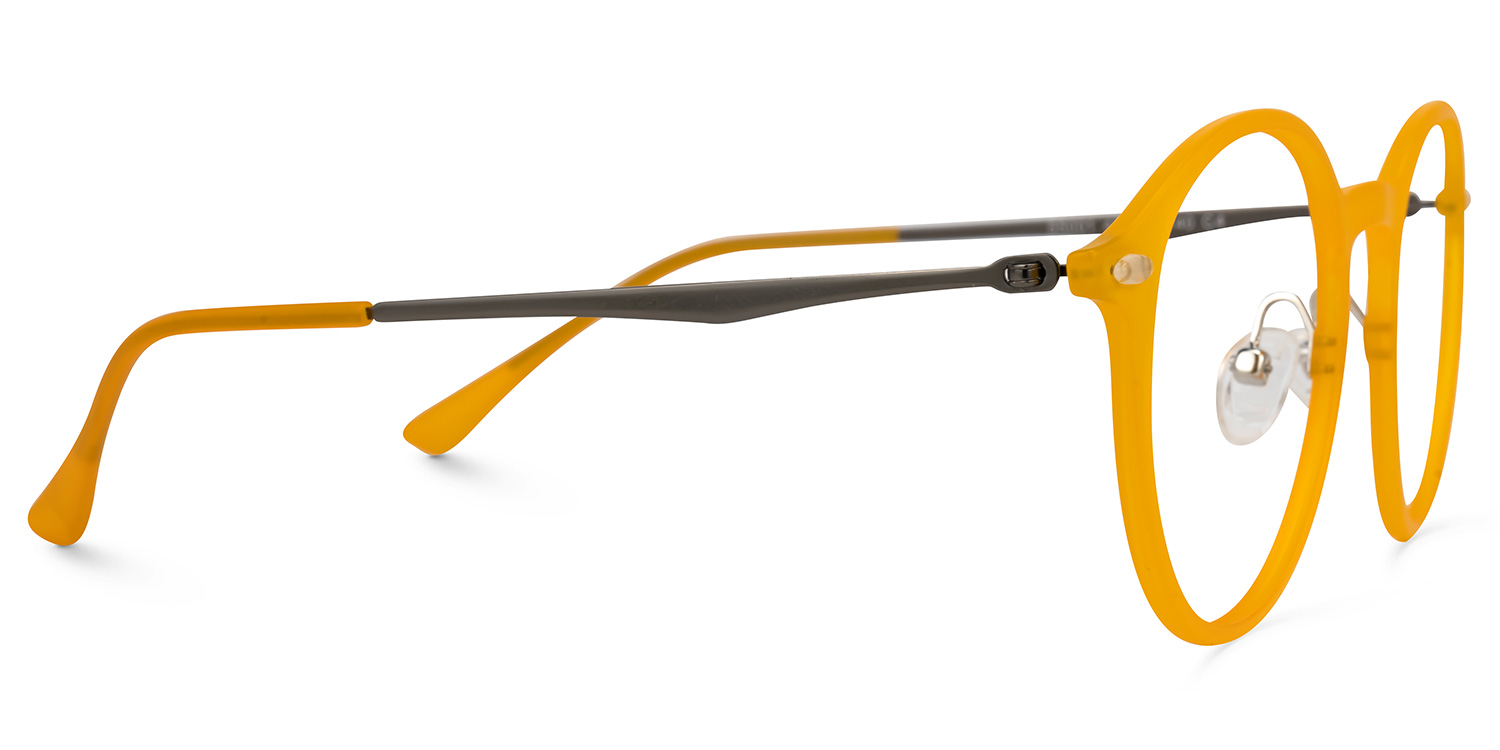 Dolores Round Yellow Glasses | ZEELOOL UK2