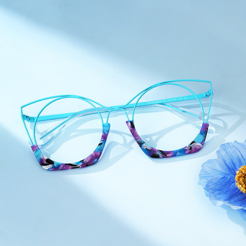 Barbara Cateye Atoll-Blue Glasses4