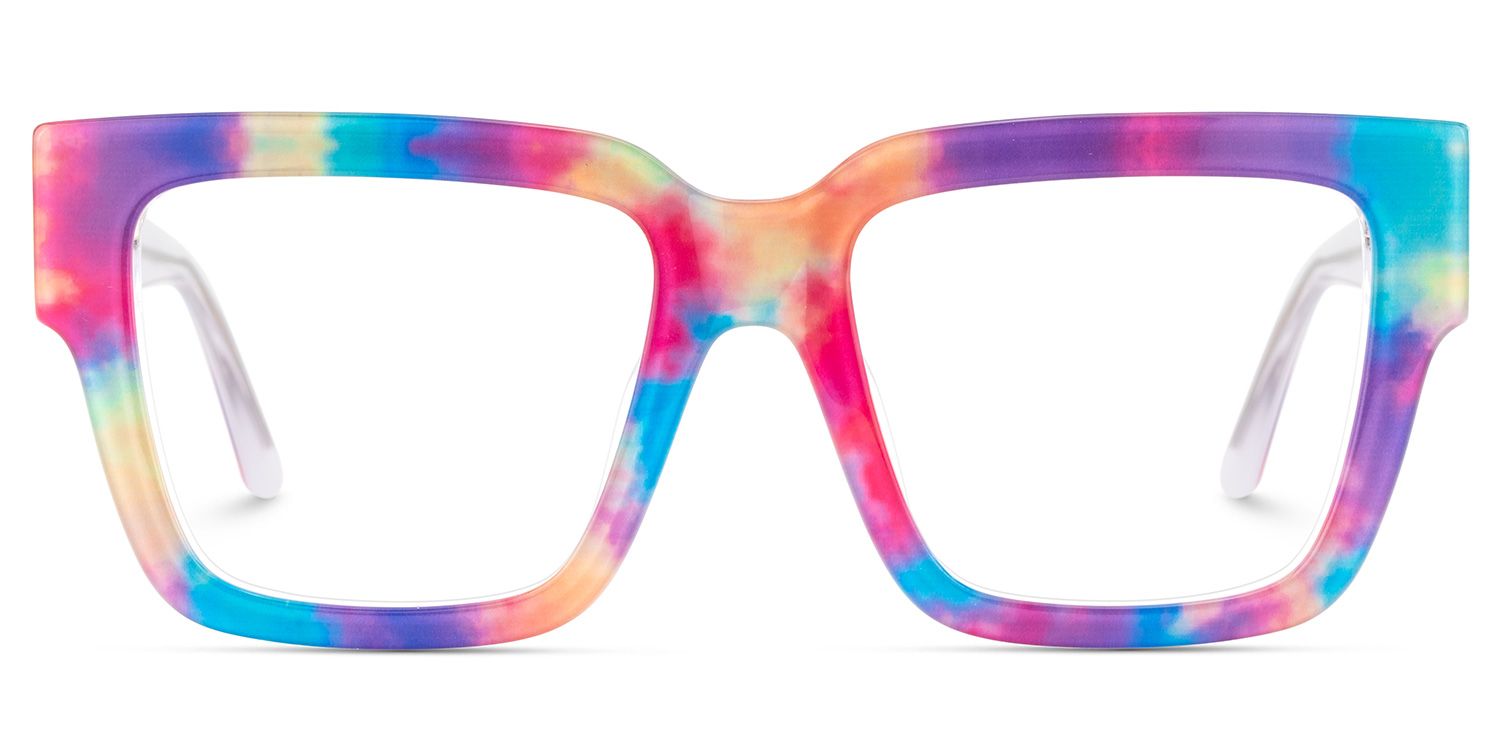 Pop  Acetate Colorful Frame Glasses with Square Shape | ZEELOOL UK1