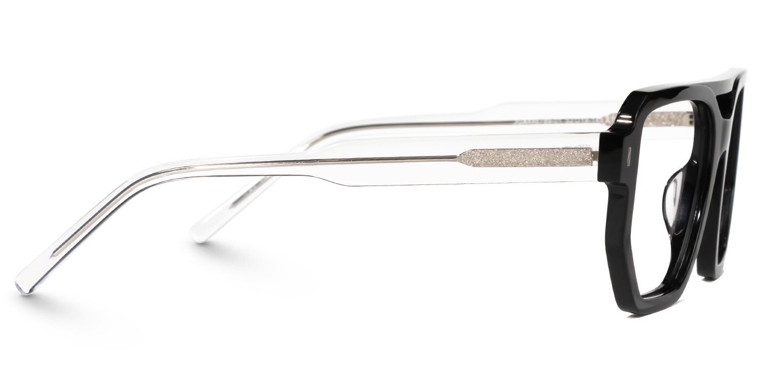 Stacia Aviator Black Glasses2