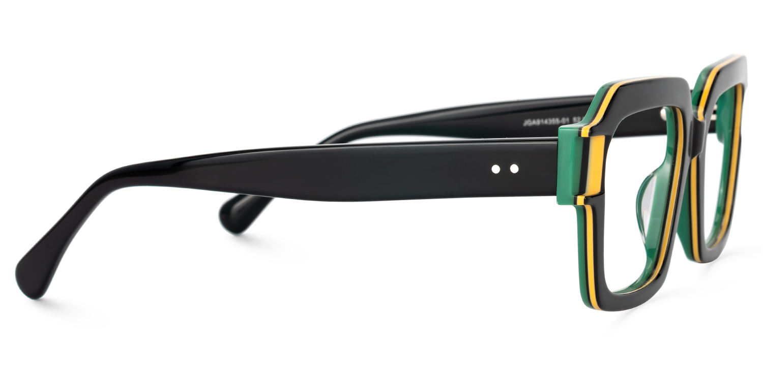 Suarez Square Black Glasses2