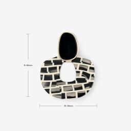 Stylish Black Silver Needle Earrings3