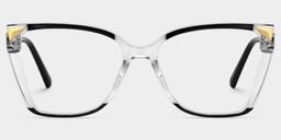 Shelia Butterfly Black Clear Glasses1
