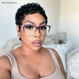 Krystle Square Purple-Blue Glasses4