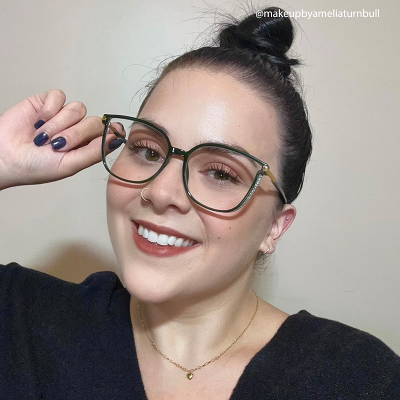 ZEELOOL Rodz Square Dark-Green Glasses