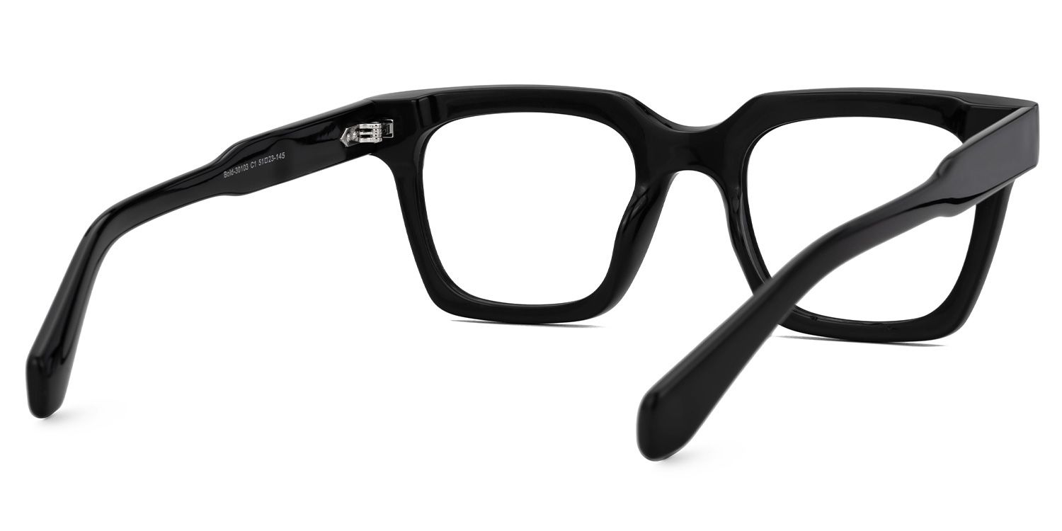 Diagne Square Black Full Frame Glasses | ZEELOOL UK3