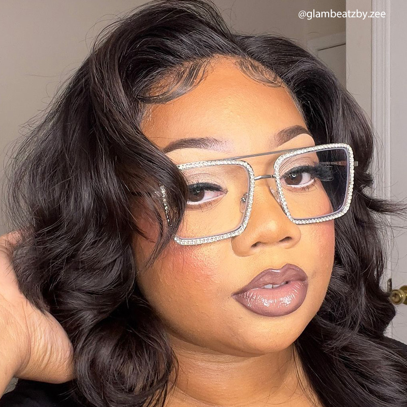 Diva Square Silver Glasses7