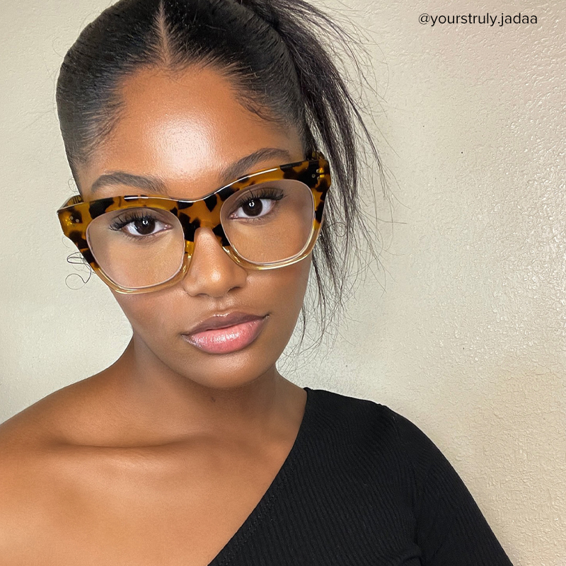 Tandy Rectangle Tortoise Two-Tone Eyeglasses | ZEELOOL UK4