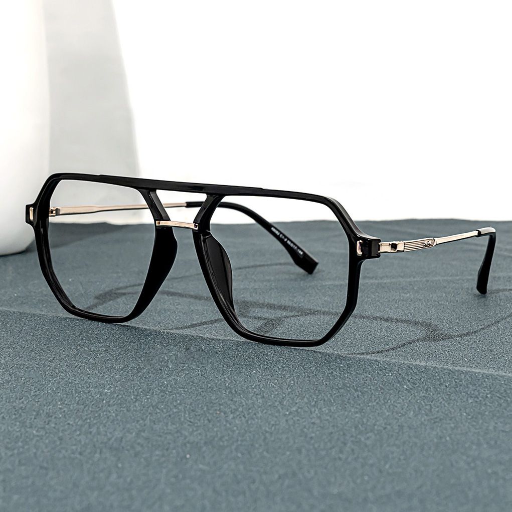 Aviator Lizbeth Black Glasses on sale -Zeelool Glasses4