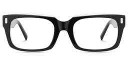 Fayssel Rectangle Black Glasses1