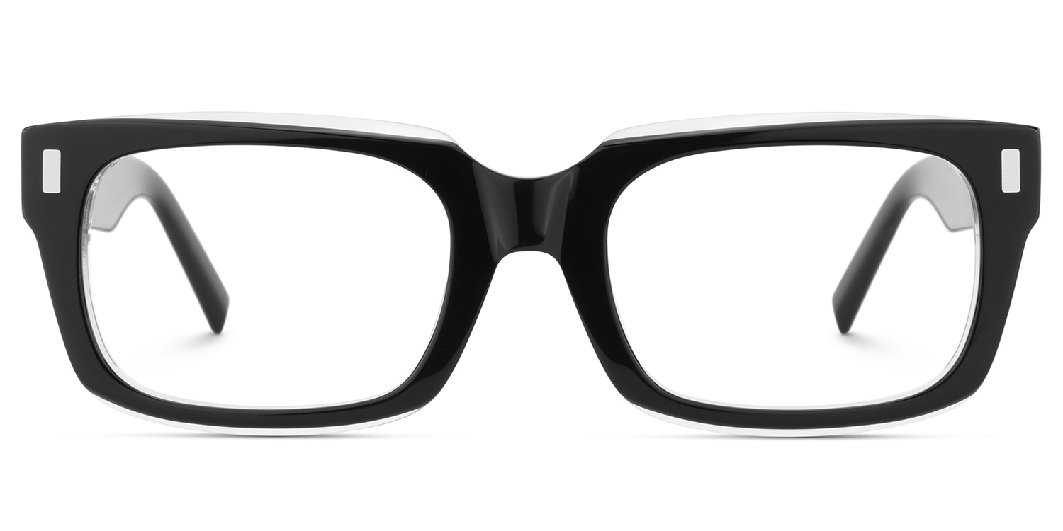 Fayssel Rectangle Black Glasses1