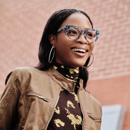 Starry Blue Cat eye Glasses11
