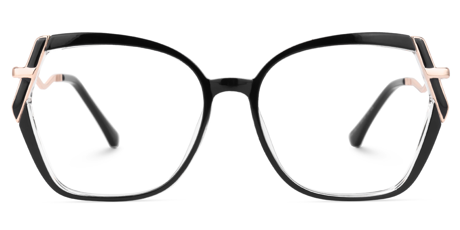 Jakara Geometric Black Glasses0
