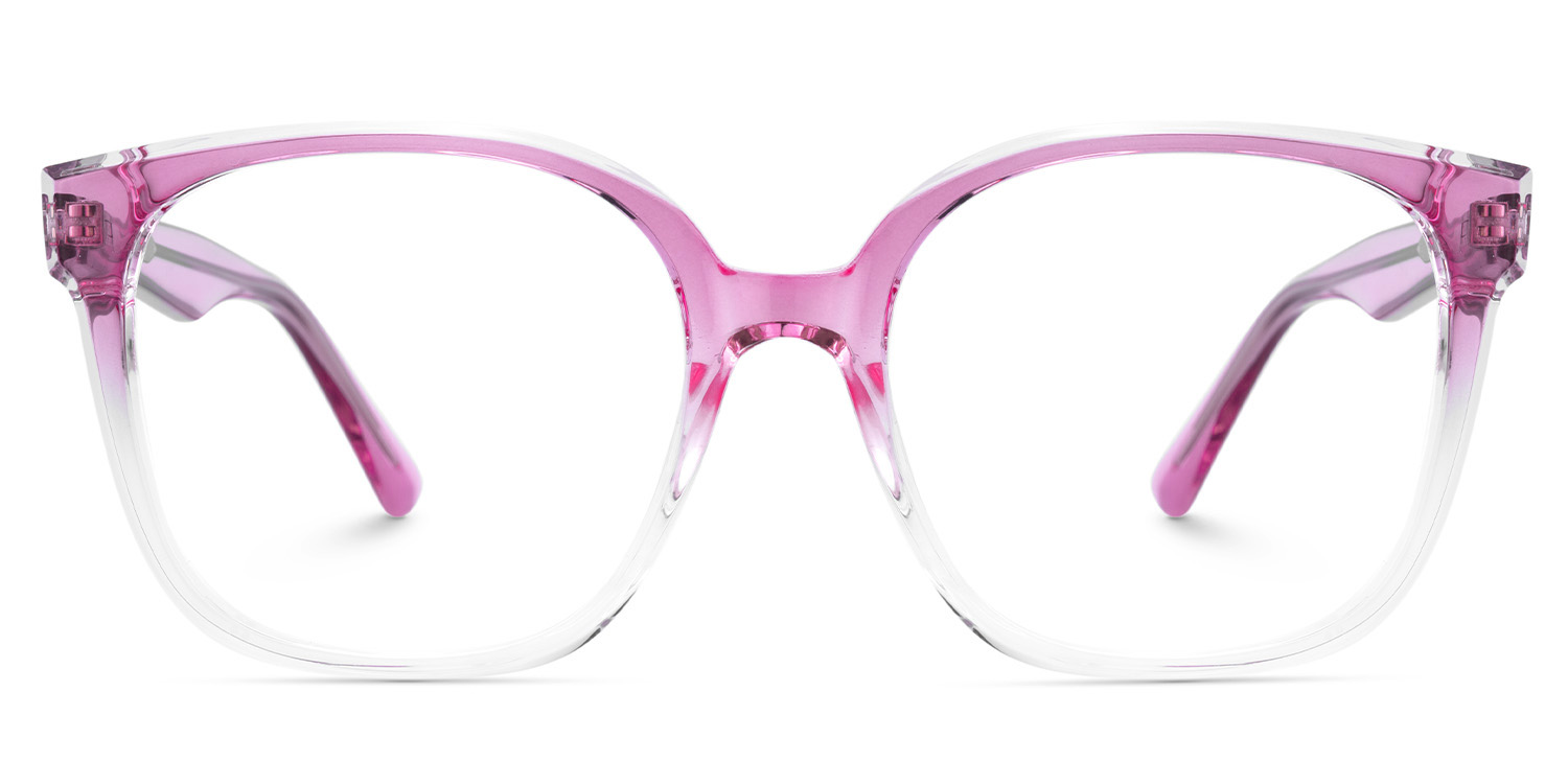 Square Pink Crystal Eyeglasses Frames Deals At Zeelool1