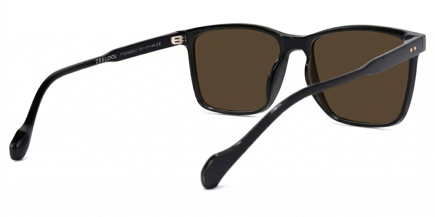Burgos Tr90 Black Square Frame Sunglasses | ZEELOOL UK3