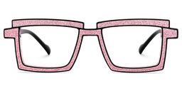 Zephyr Rectangle Pink Glasses1