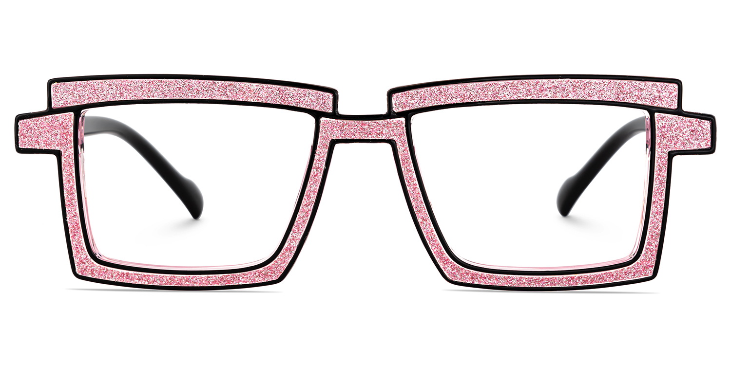 Zephyr Rectangle Pink Glasses1