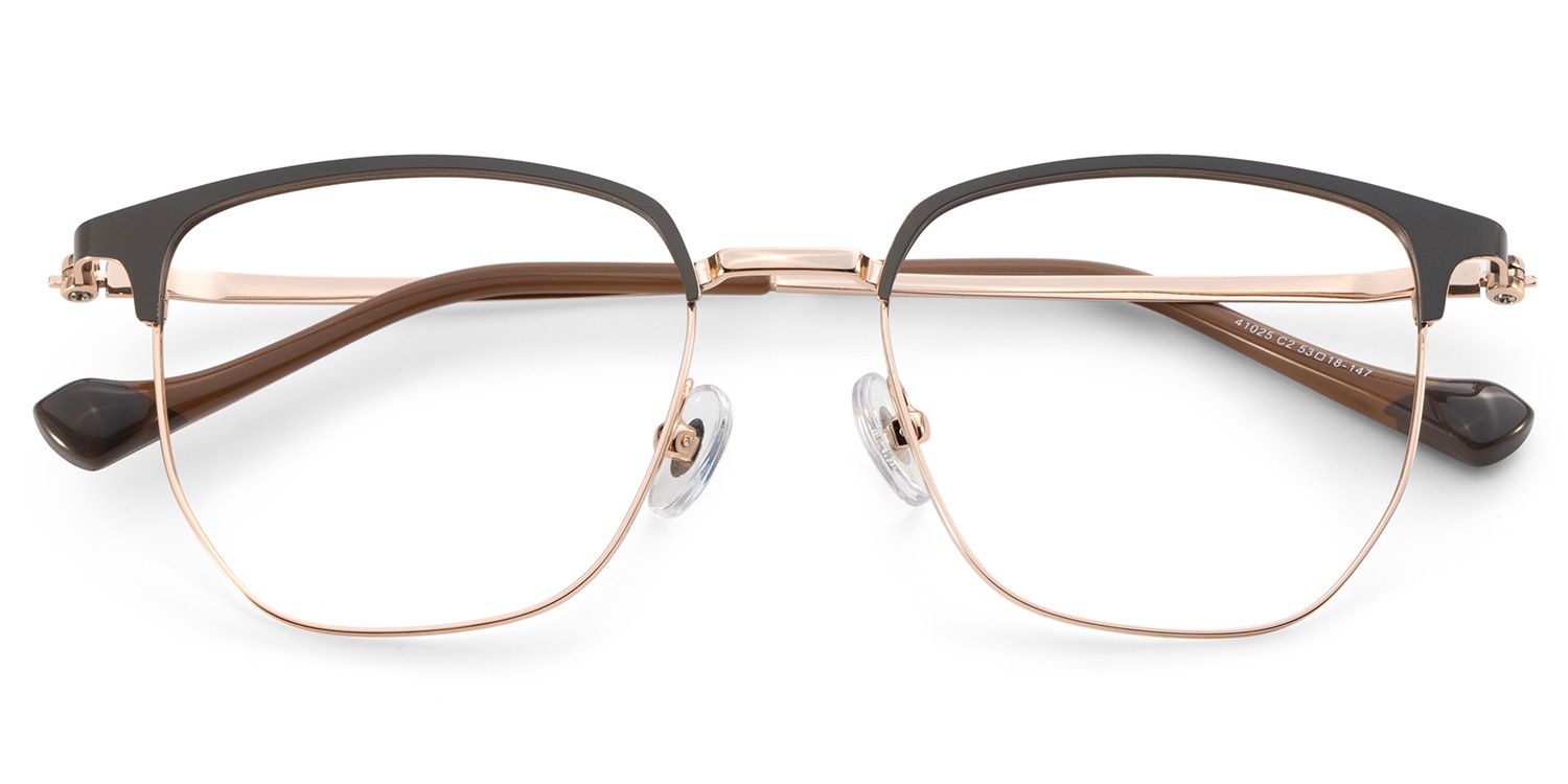 Gray Browline Glasses With High-quality Material2