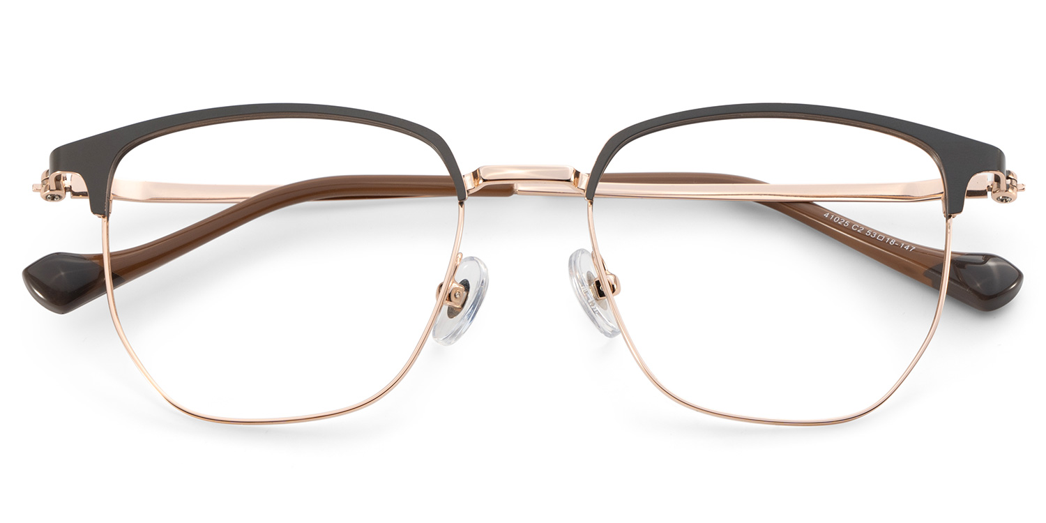 Gray Browline Glasses With High-quality Material2