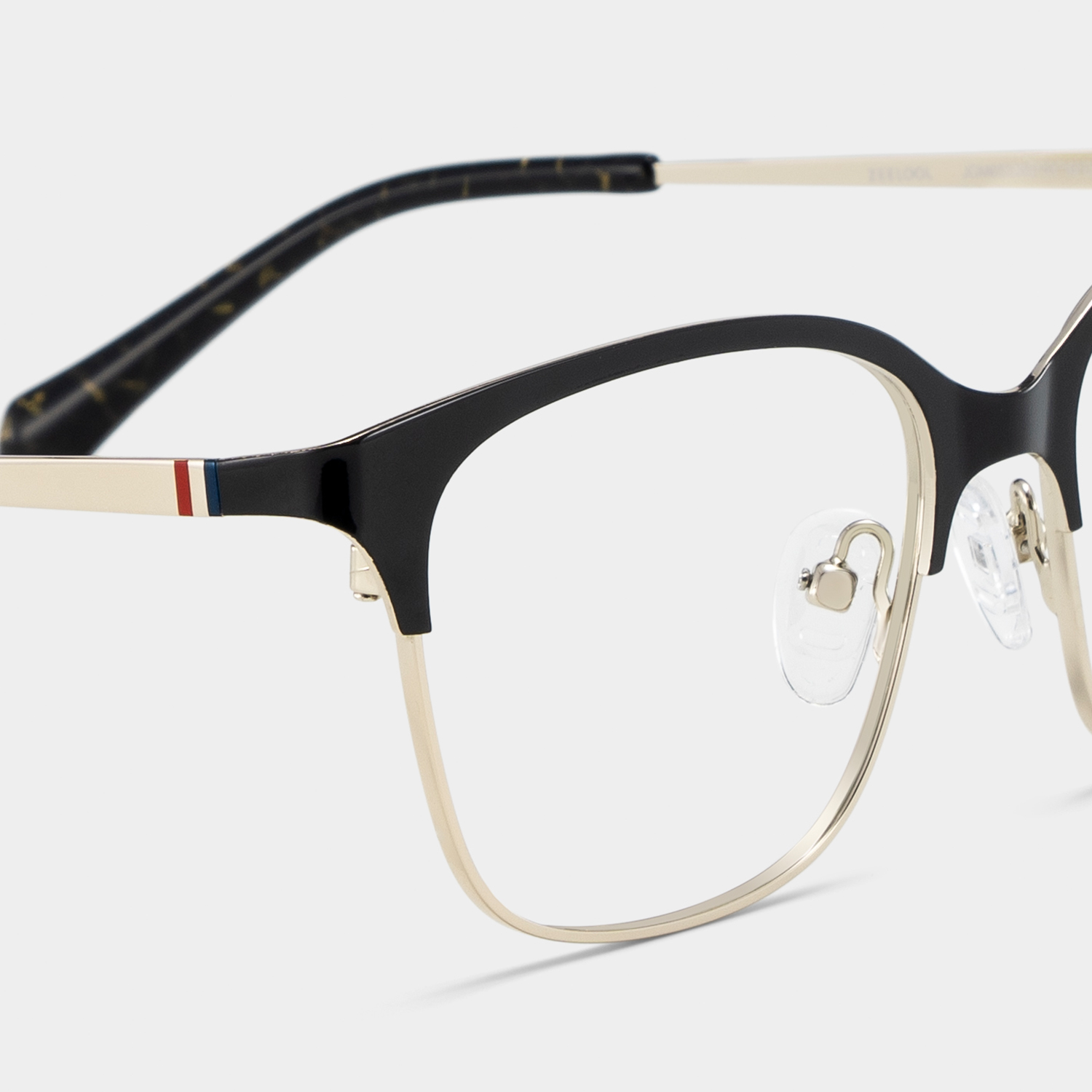 Vera Black Gold Frame Glasses with Browline Frame Online | ZEELOOL UK5