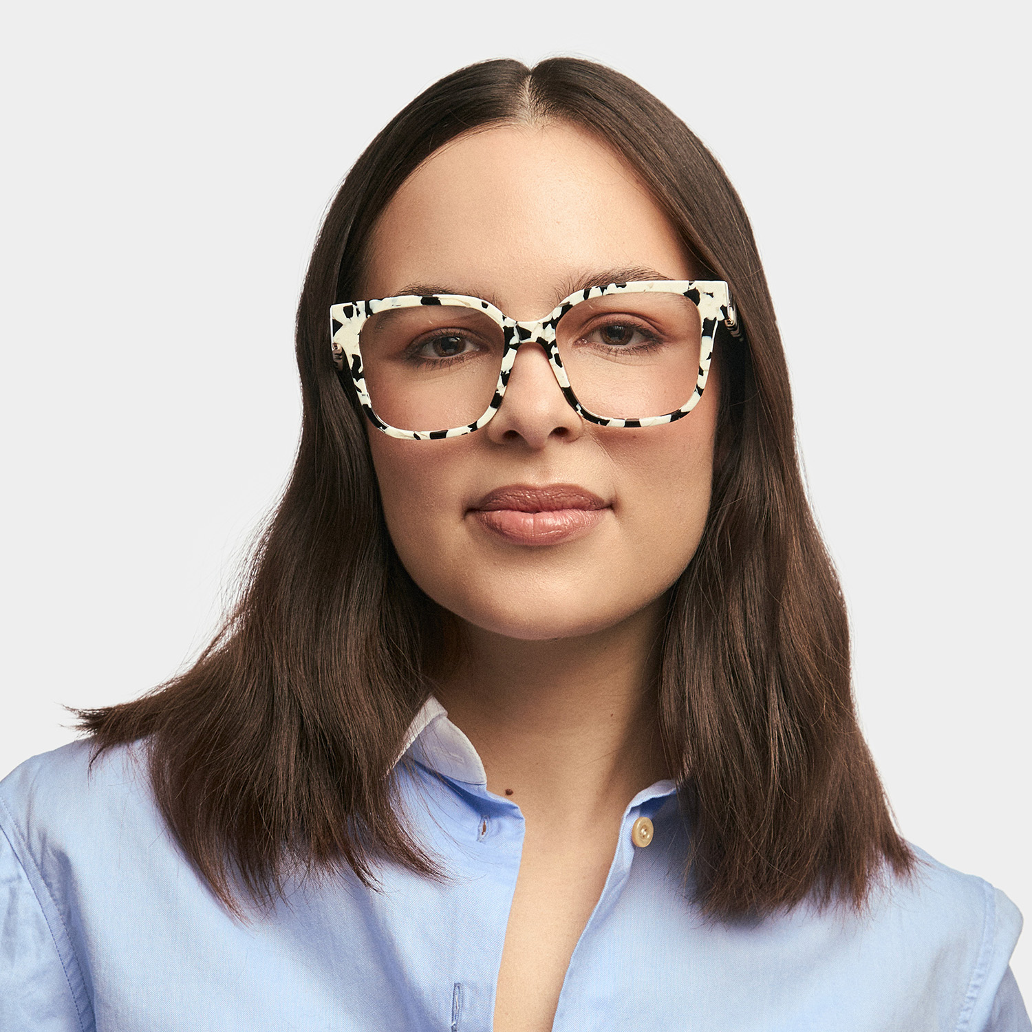 ZEELOOL Kerri Square Cow Print Glasses