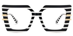 Poutine Square Black White Glasses0