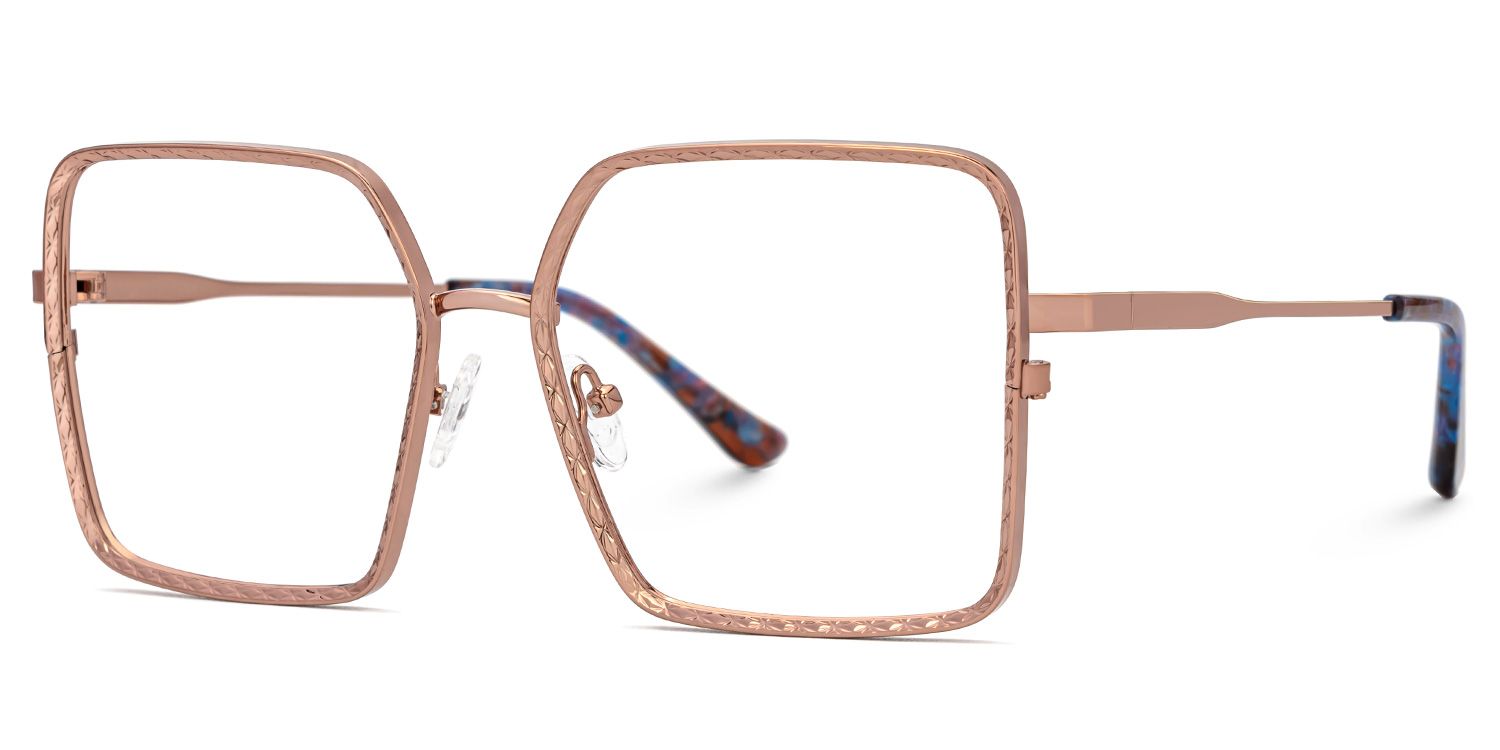 Square Toure Rose-Gold Frames Designer Glasses1