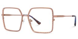 Toure Square Rose-Gold Glasses1