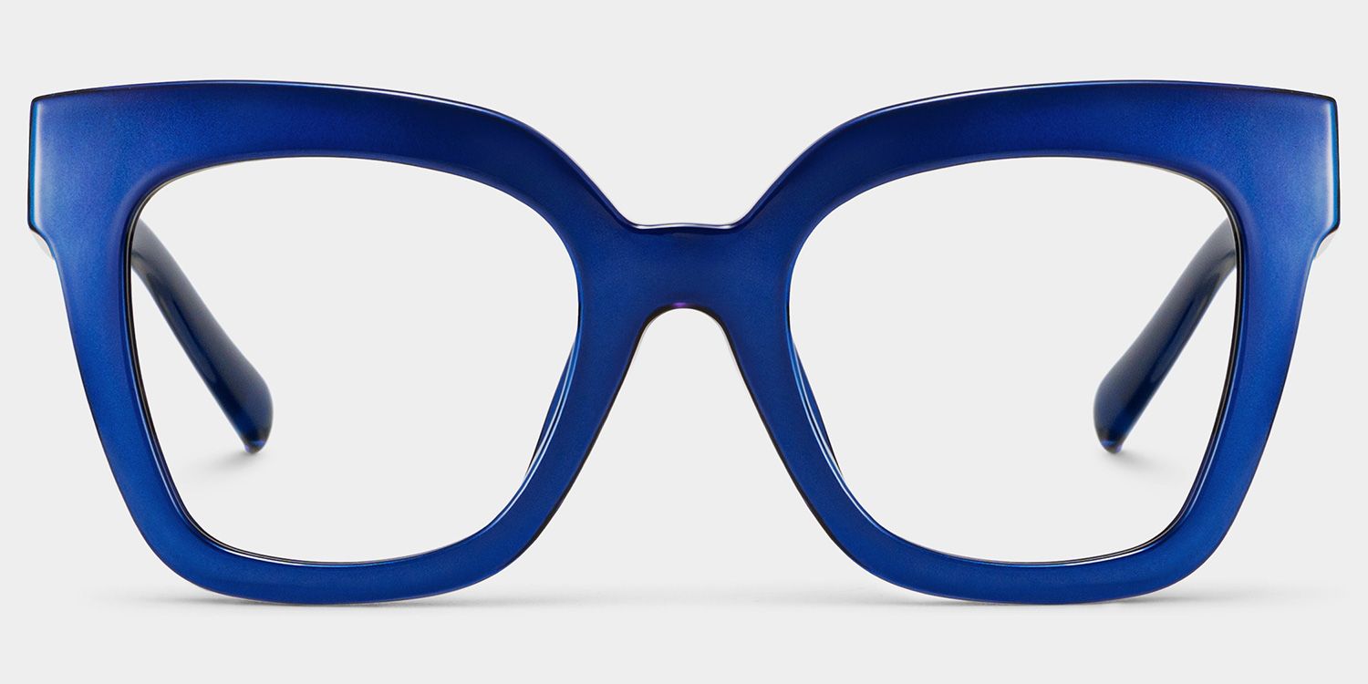 Malcolm Large Square Nerdy Glasses with Blue Color1