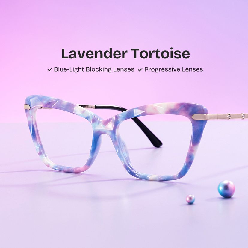 Juliet Cateye Purple Glasses