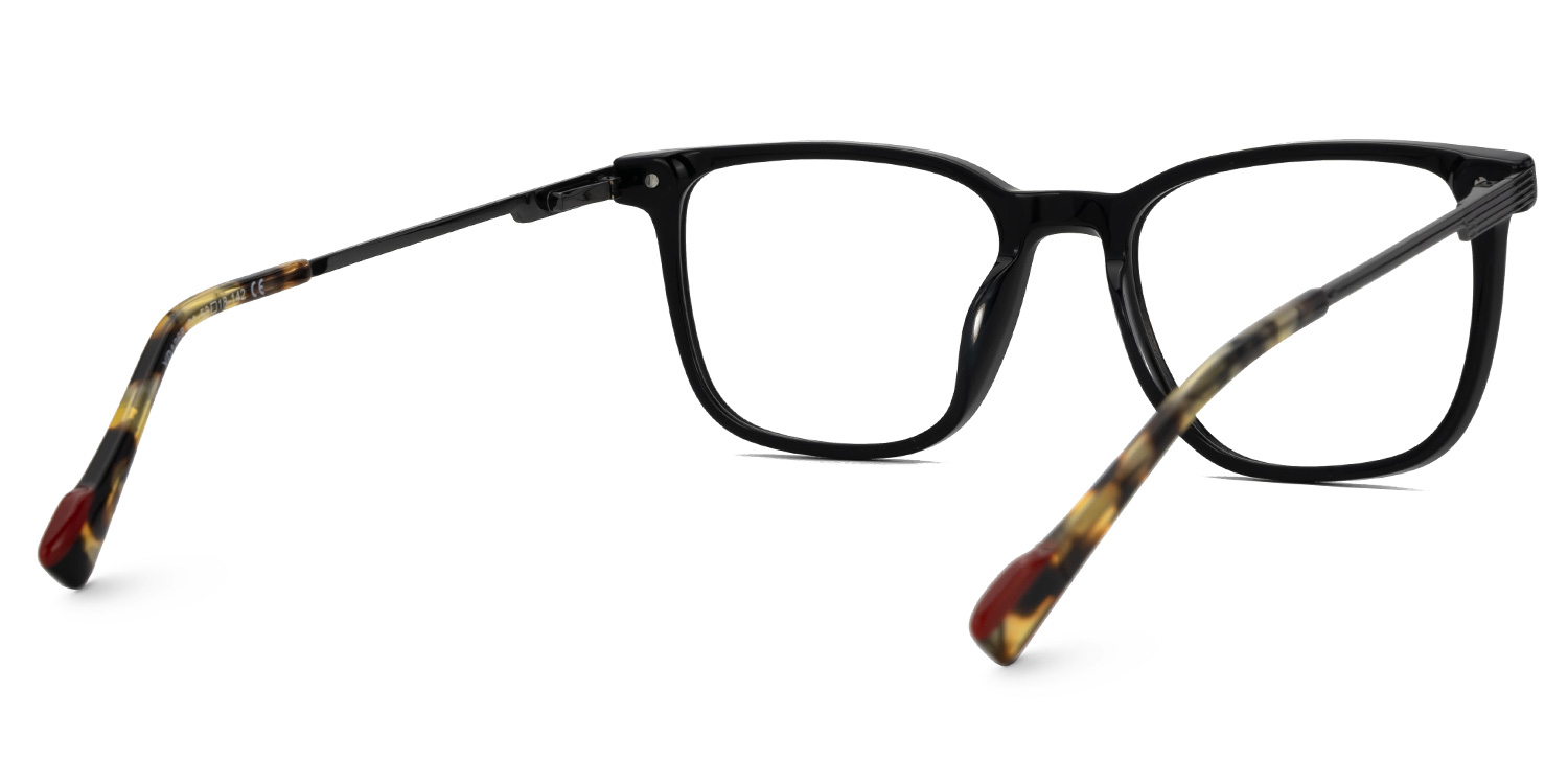 Dirrib Rectangle Black Color Frame Glasses for Men | ZEELOOL UK3