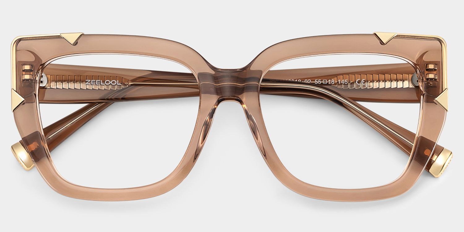 Dax Square Beige Frame Eyeglasses for Women| ZEELOOL2