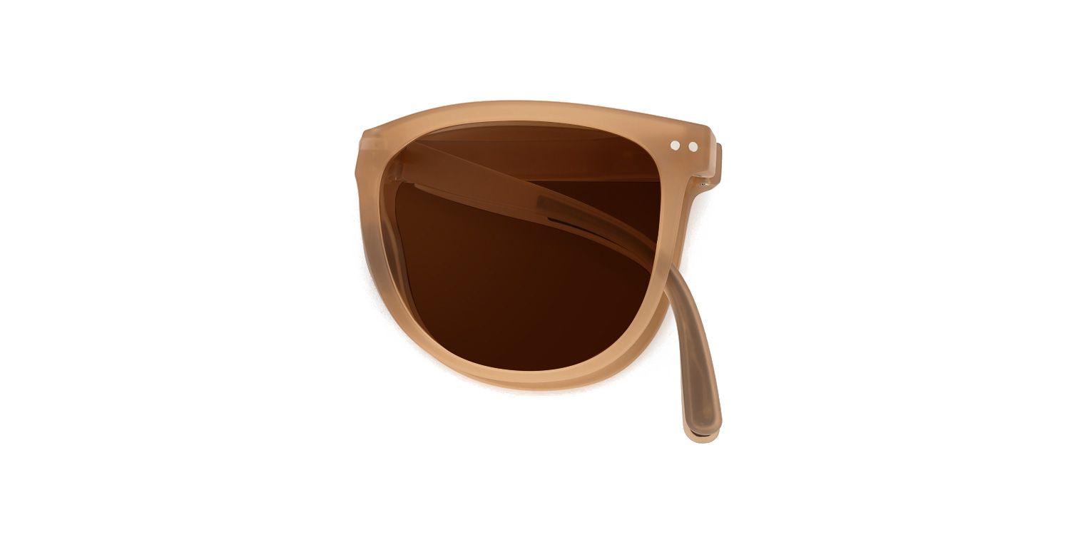 Lindzy Beige Frame Sunglasses with Square Style | ZEELOOL UK1