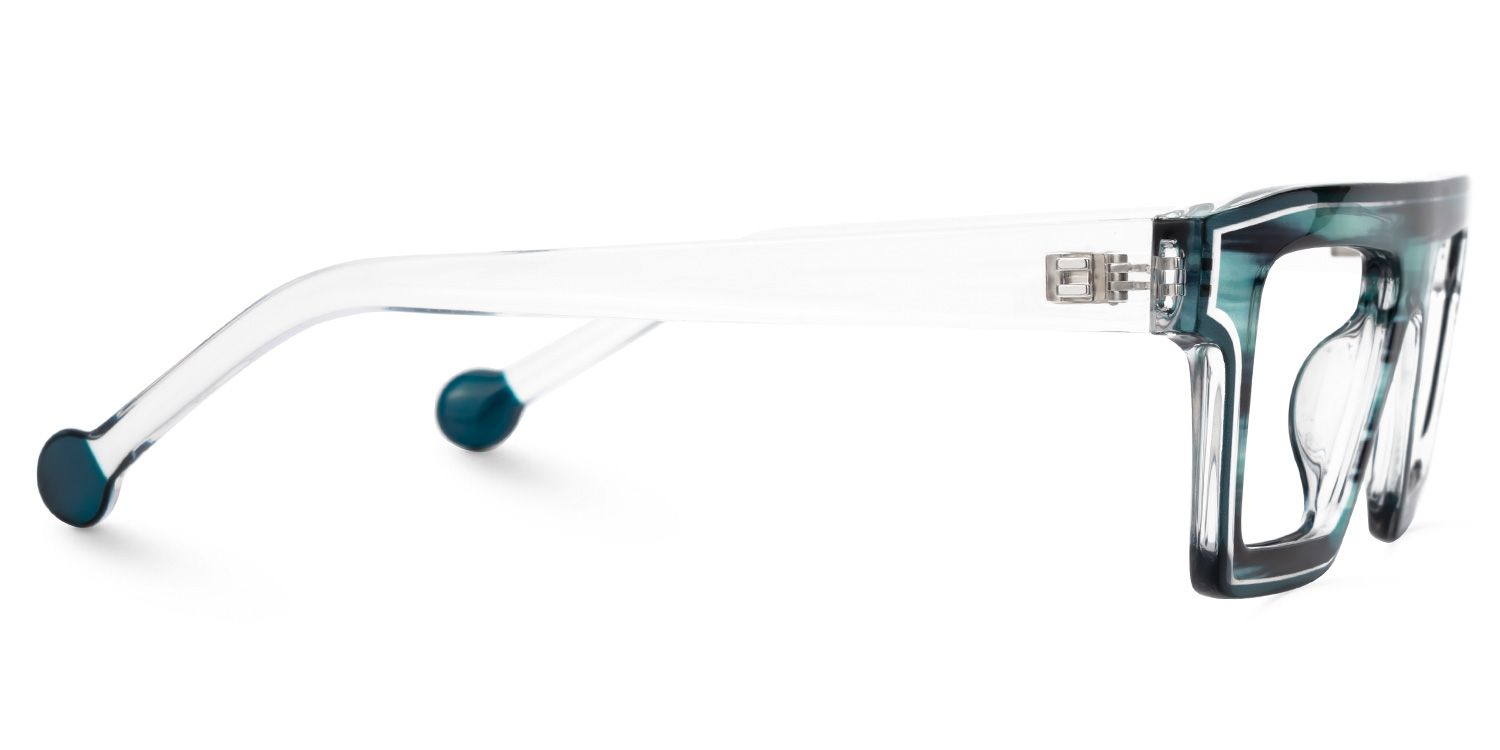 Gerri Blue Rectangle Frame Glasses Online | ZEELOOL UK2