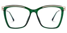 Krystle Green Square Glasses0