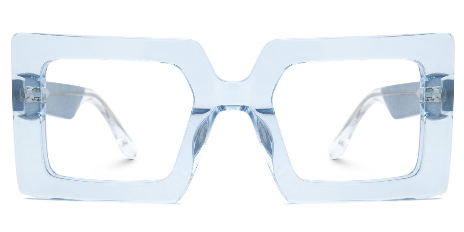 Tiffaney Transparent Blue Frames with Blue Denim Temples0