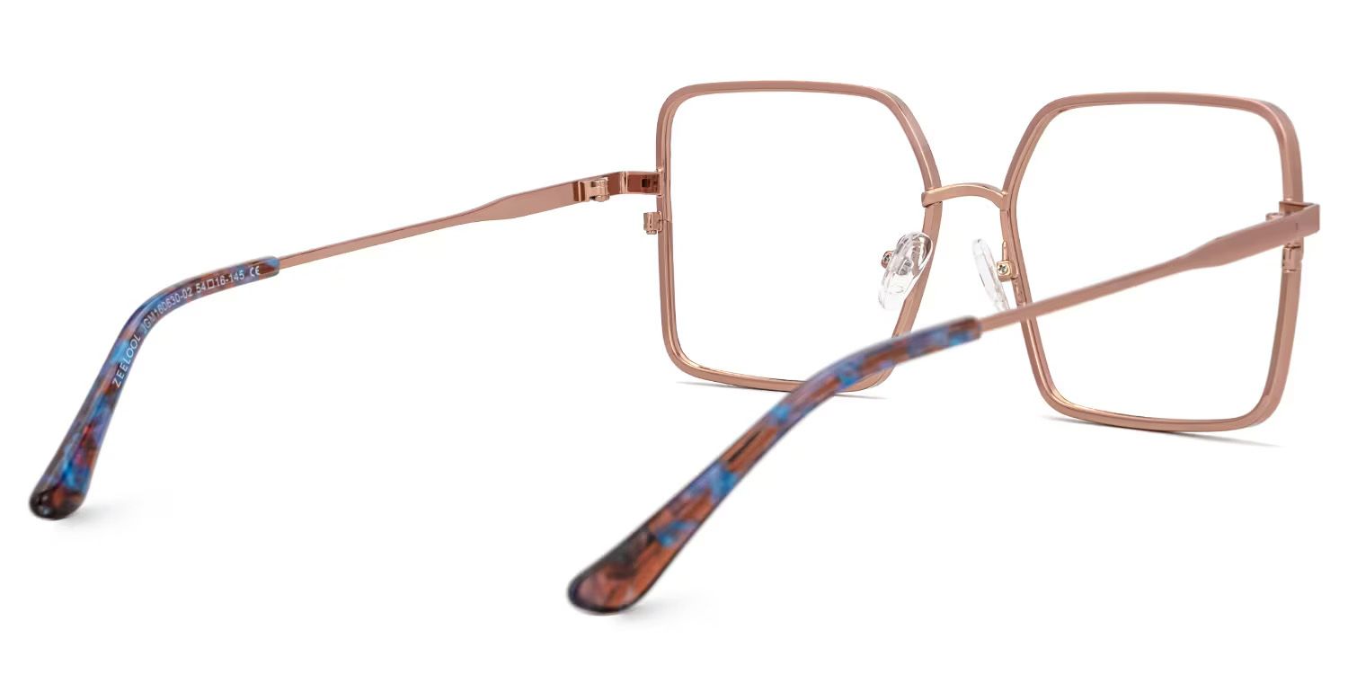 Square Toure Rose-Gold Frames Designer Glasses3