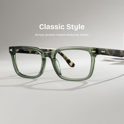 Patrick Rectangle Green Glasses0
