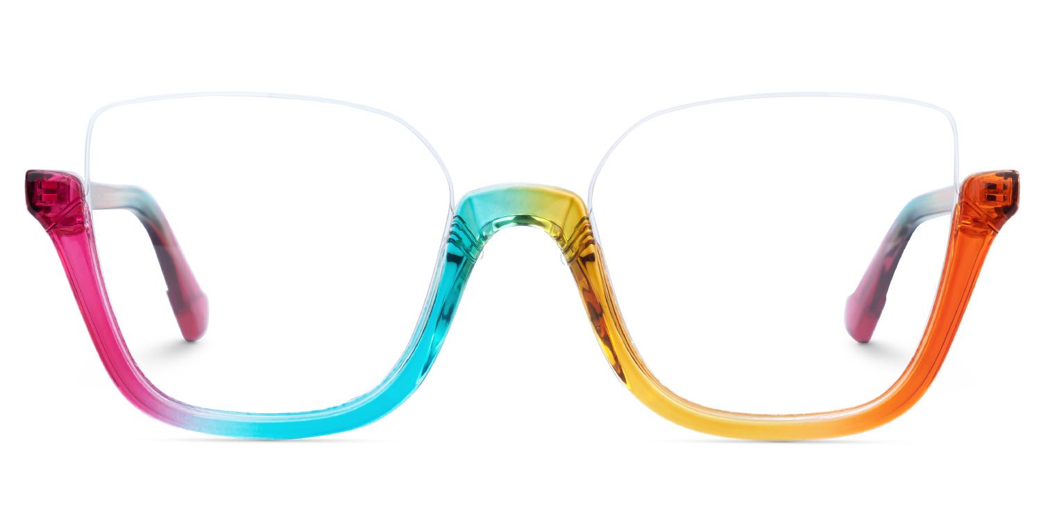 Kellina Square Colorful Glasses | ZEELOOL UK0