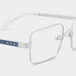 Gavin Rectangle Silver Glasses6