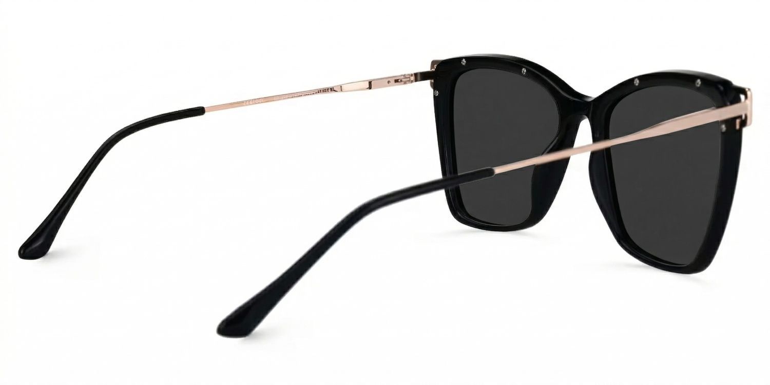 Krystle Square Black Eyeglasses and Glasses Frames3