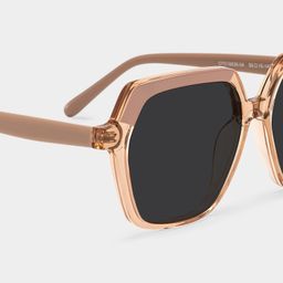Norah Beige Geometric Sunglasses4