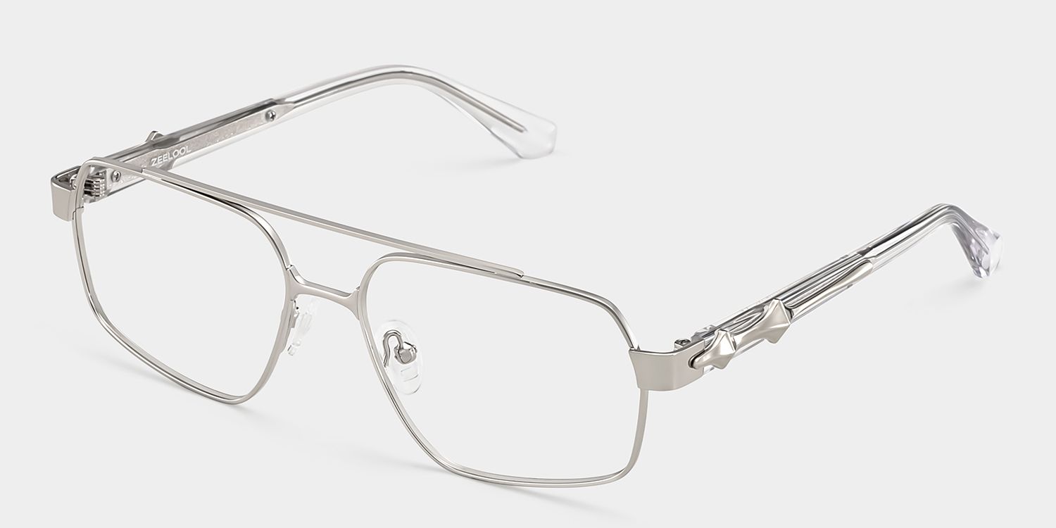 Sterling Eyeglasses in Aviator Silver Frame | ZEELOOL UK3