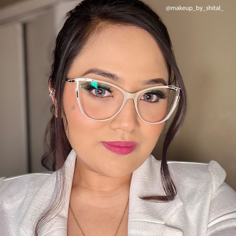 Yomary Cateye Khaki EyeGlasses | ZEELOOL UK13