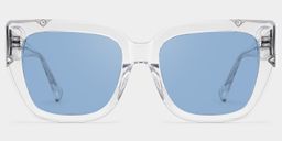 A clear, oversized frame that's playful and chic.1